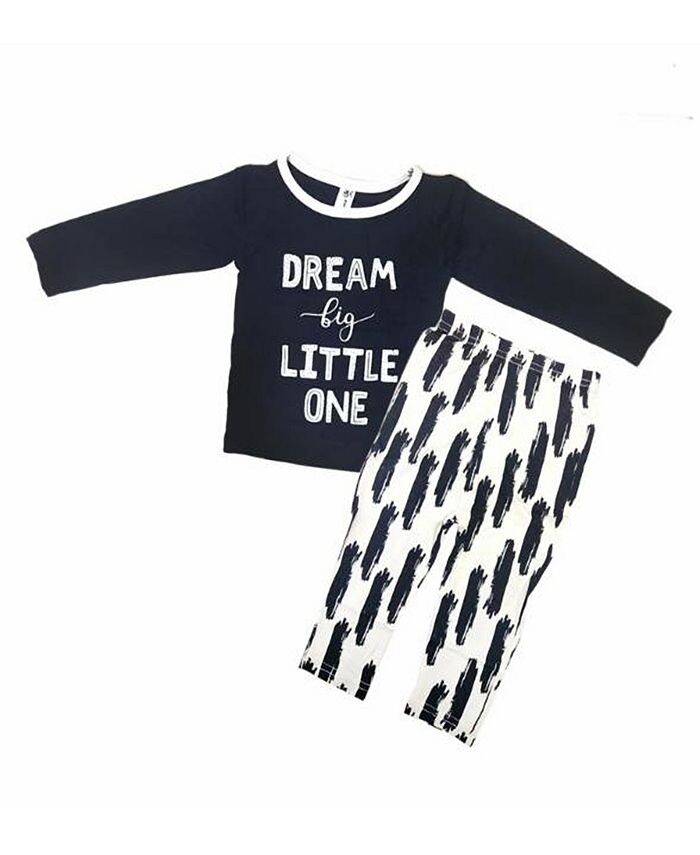Пижамы для маленьких мальчиков и девочек, комплект из 2 предметов Earth Baby Outfitters, серый — фото 4