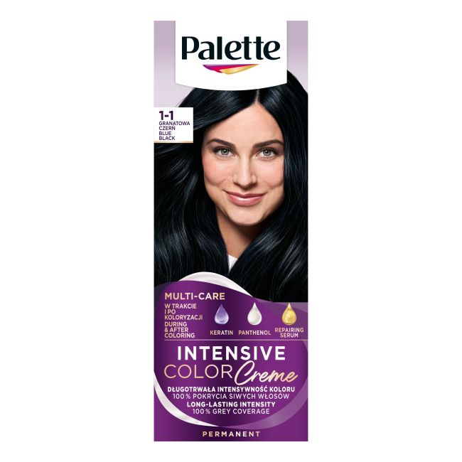 

Краска для волос icc Palette, цвет c1 melsvai juodas