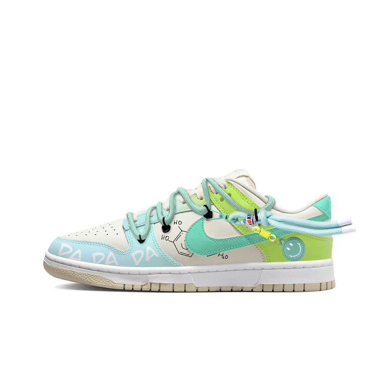 

Кроссовки Nike Dunk Skateboarding Shoes Men Low-top White/Green/Blue, белый/зеленый/синий