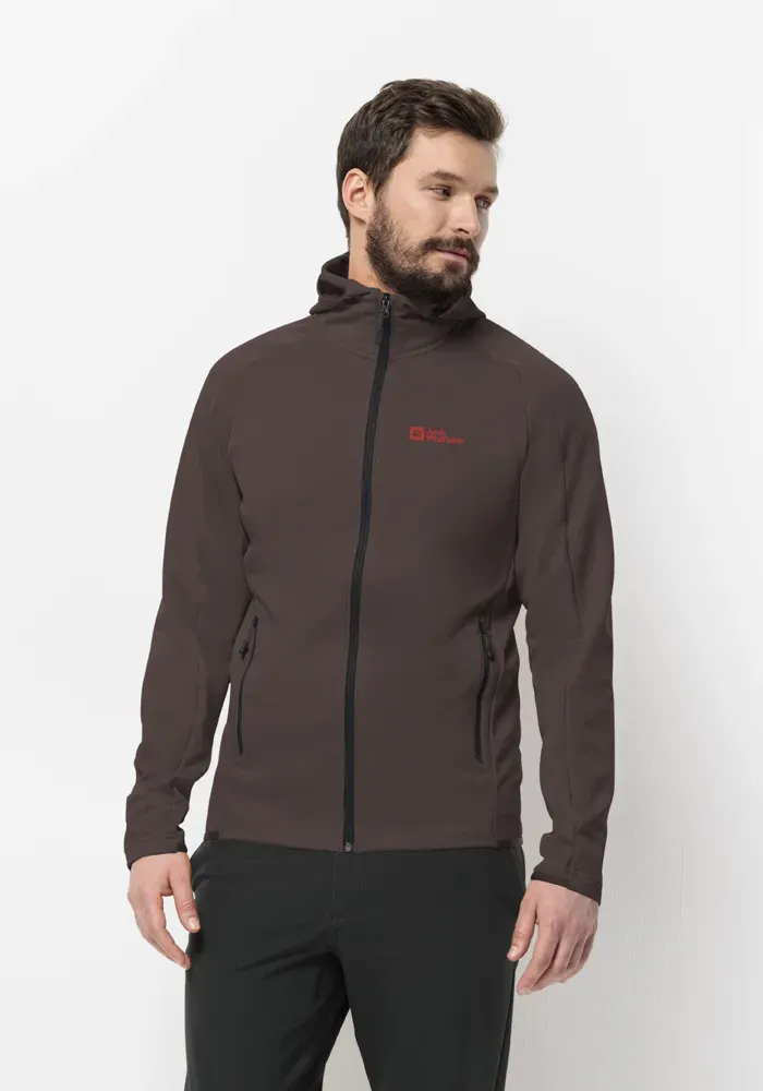 

Флисовая куртка Jack Wolfskin "ALPGRAT HOODED FZ M", с капюшоном, цвет Red-Earth