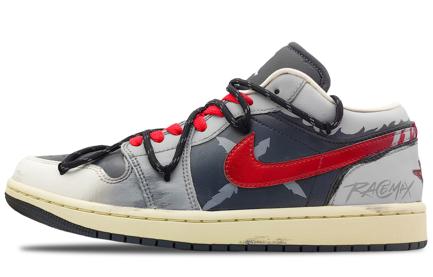 Кроссовки Air Jordan 1 Vintage Basketball Shoes Women's Low-top Black, черный — фото 2