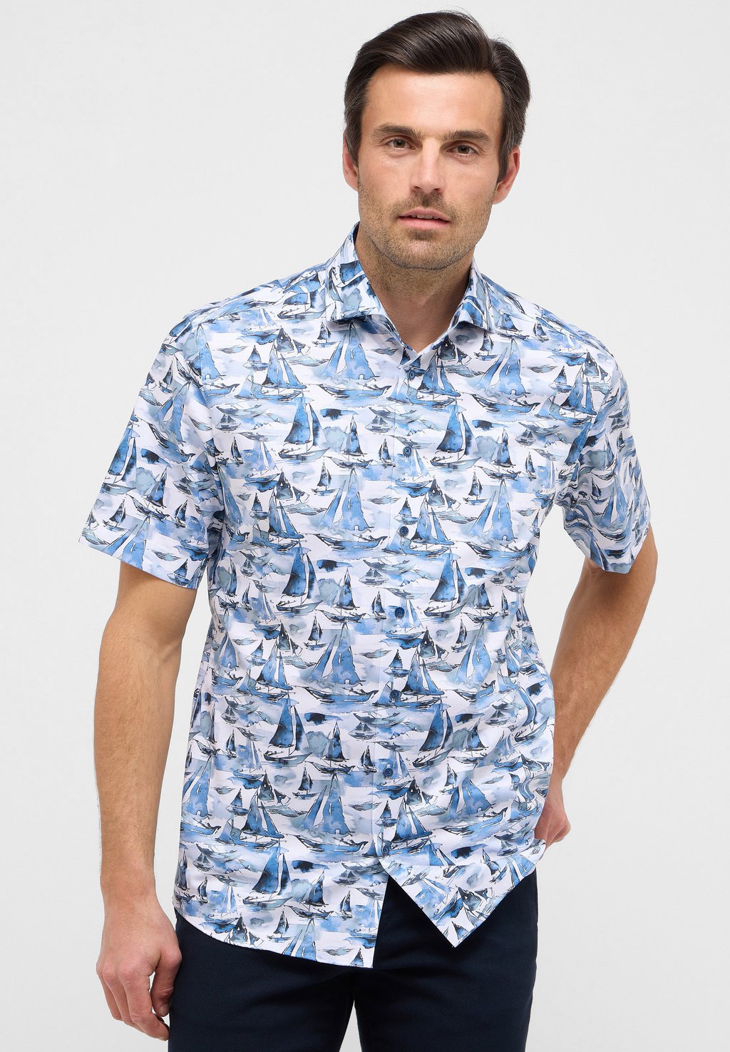 

Рубашка PRINT MODERN FIT Eterna, синий