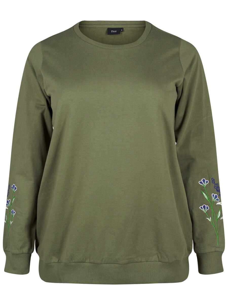 

Свитер Zizzi Sweatshirt ESALVIA, зеленый