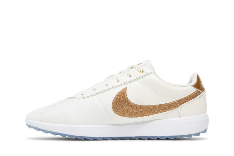 Кроссовки Nike Swarovski x Wmns Cortez Golf 'Gold', белый — фото 4