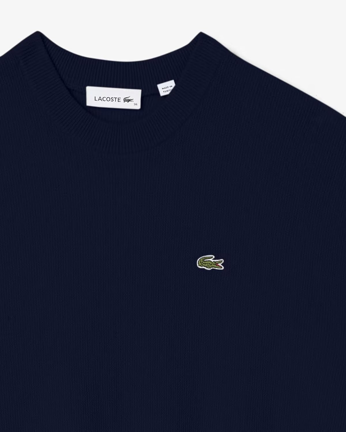 Свитер женский Lacoste с круглым вырезом, кашемировый, Navy Blue — фото 2