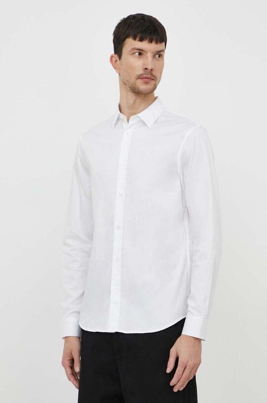 

Хлопчатобумажную рубашку Armani Exchange, белый