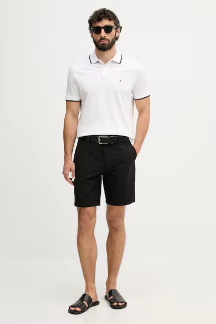 Поло хлопковое классическое Tommy Hilfiger, белый — фото 2
