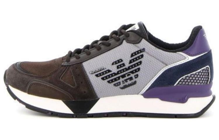 

Кроссовки Emporio Armani Low-top, коричневый/серый/фиолетовый