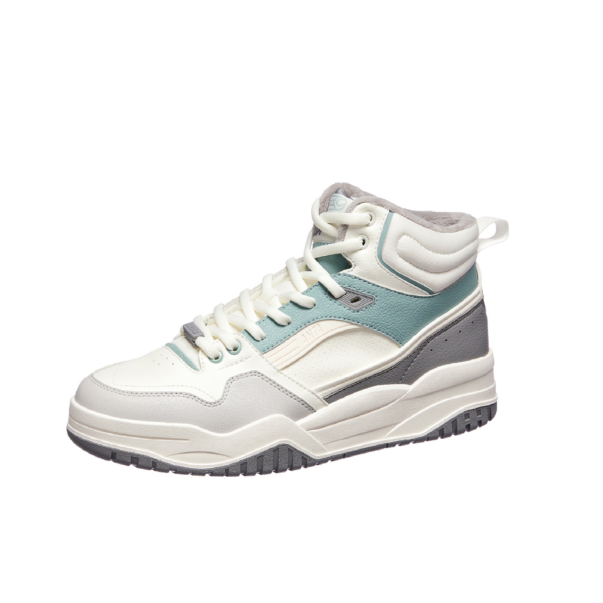 

Высокие кроссовки для скейтбординга Slam Coverage, устойчивые к истиранию, мужские ANTA, слоновая кость/зеленый/серый