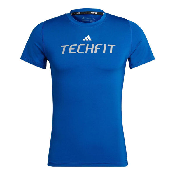 

Футболка Men's adidas Logo Alphabet Printing Round Neck Short Sleeve Royal Blue T-Shirt, мультиколор