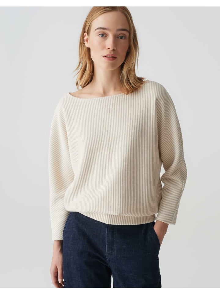 

OPUS Женский свитер с круглым вырезом бежевого цвета