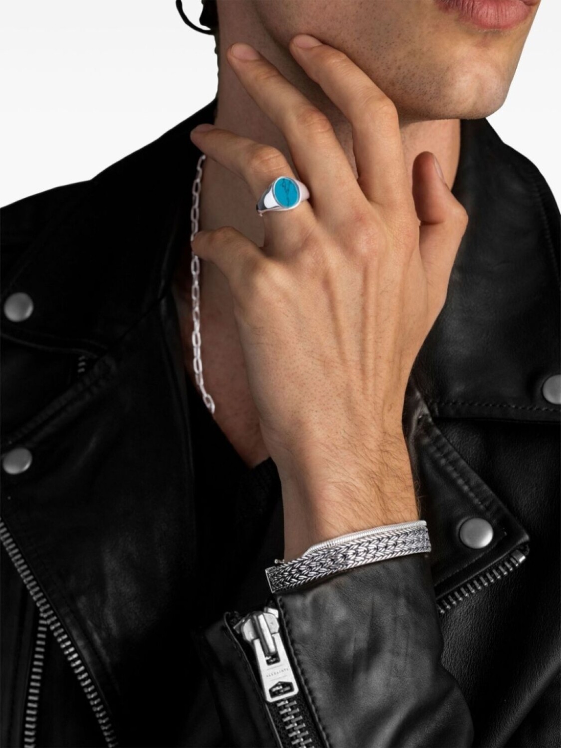 

Перстень с бирюзой Nialaya Jewelry, серебряный