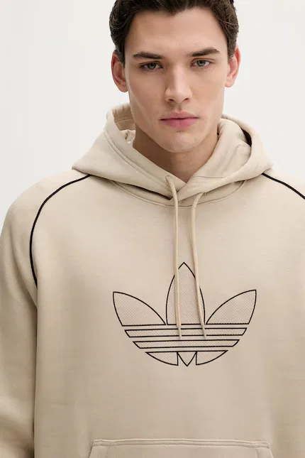 Худи Adidas Originals, бежевый — фото 4