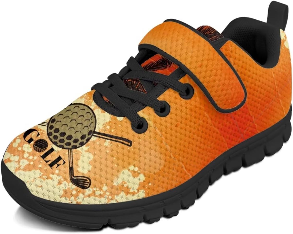 

Детские кроссовки для мальчиков, дышащие спортивные кроссовки для бега и тенниса для детей младшего и старшего возраста, размеры US 11-2.5 Pointodoor, оранжевый