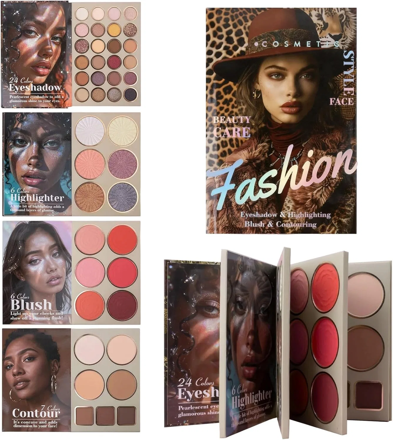Палетка теней Makeup Book Palette матовая и шиммерная Generic