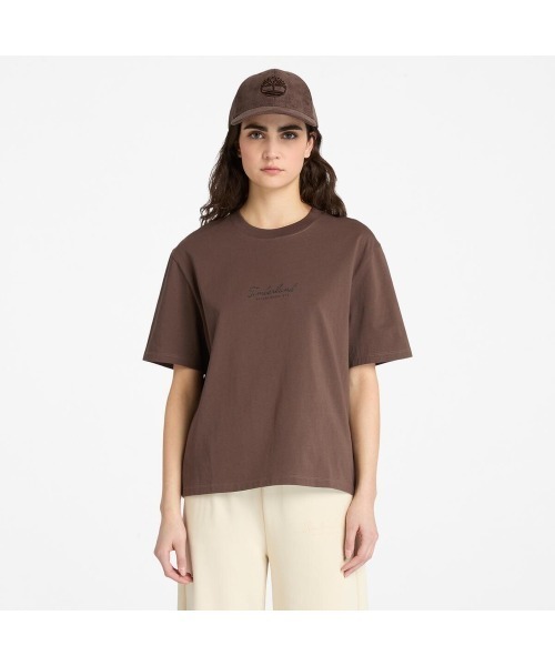 

Женская футболка с коротким рукавом Timberland, темно-коричневый