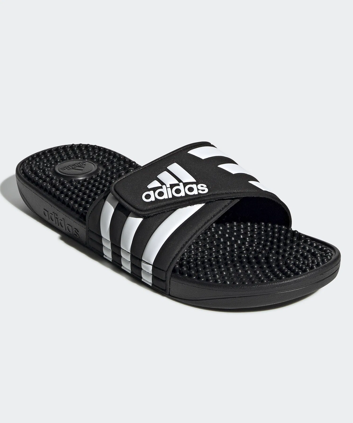 Унисекс сандалии Adidas Adissage чёрно-белые