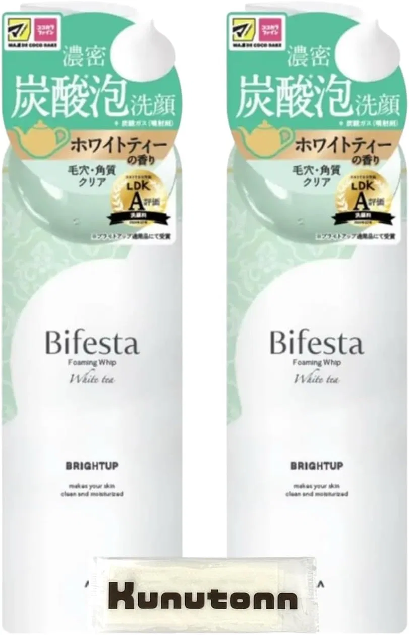 Гель-пенка для умывания Bifesta Carbonated Bright-up, 200 г, набор 2 шт, аромат белого чая