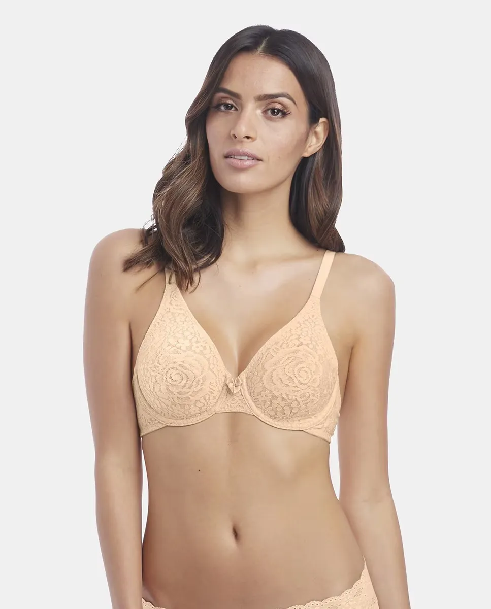 

Кружевной бюстгальтер треугольного типа Halo Lace Wacoal, цвет Crudo
