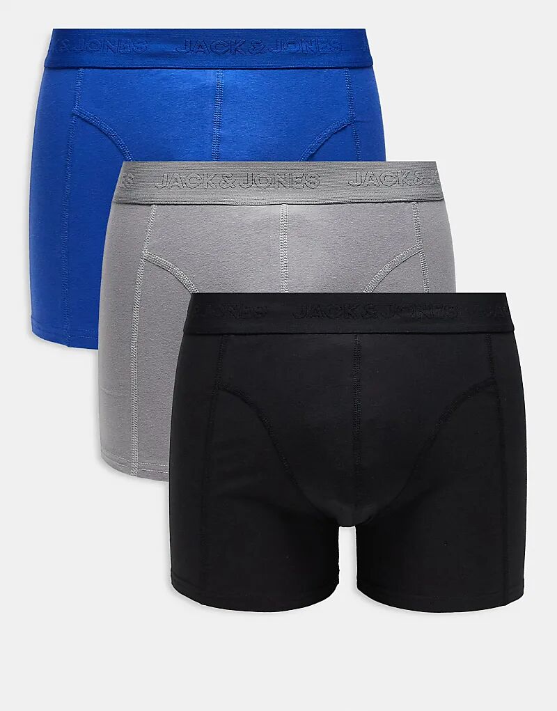 

Комплект из 3 пар трусов-боксеров Jack & Jones черного и синего цветов