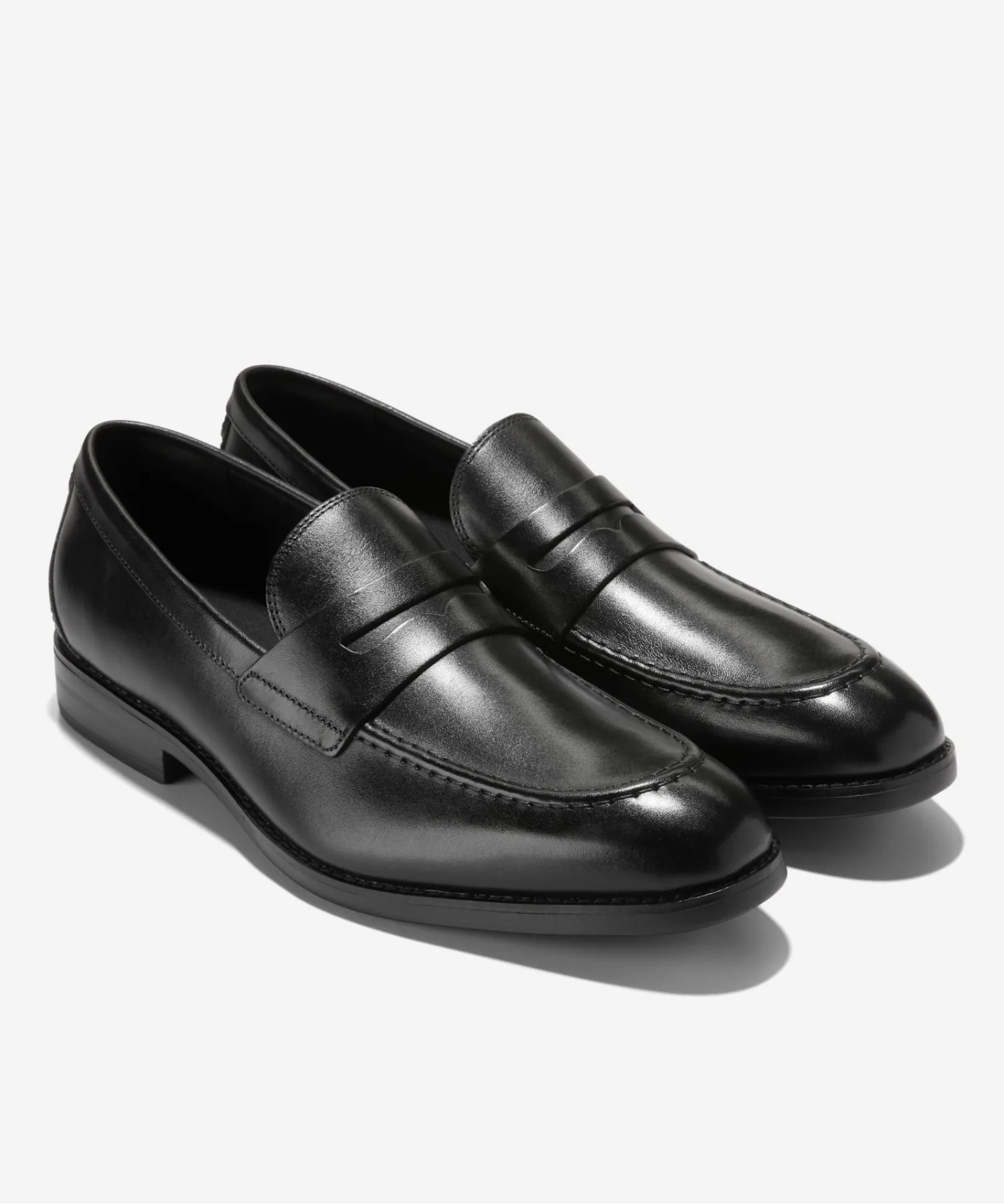 Мужские лоферы из натуральной кожи Penny Loafers COLE HAAN черные — фото 2