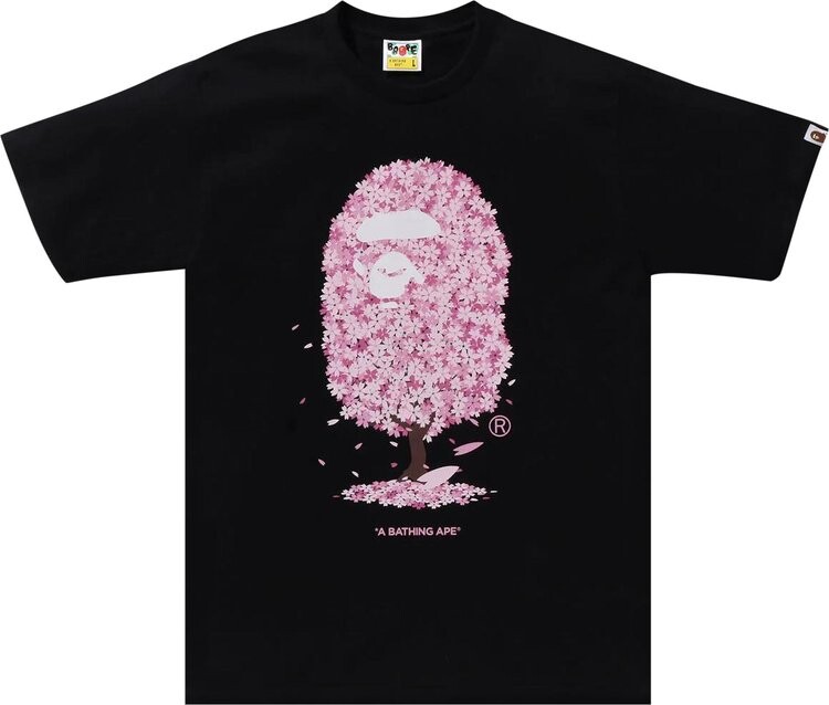 

Футболка BAPE Sakura 'Black', черный