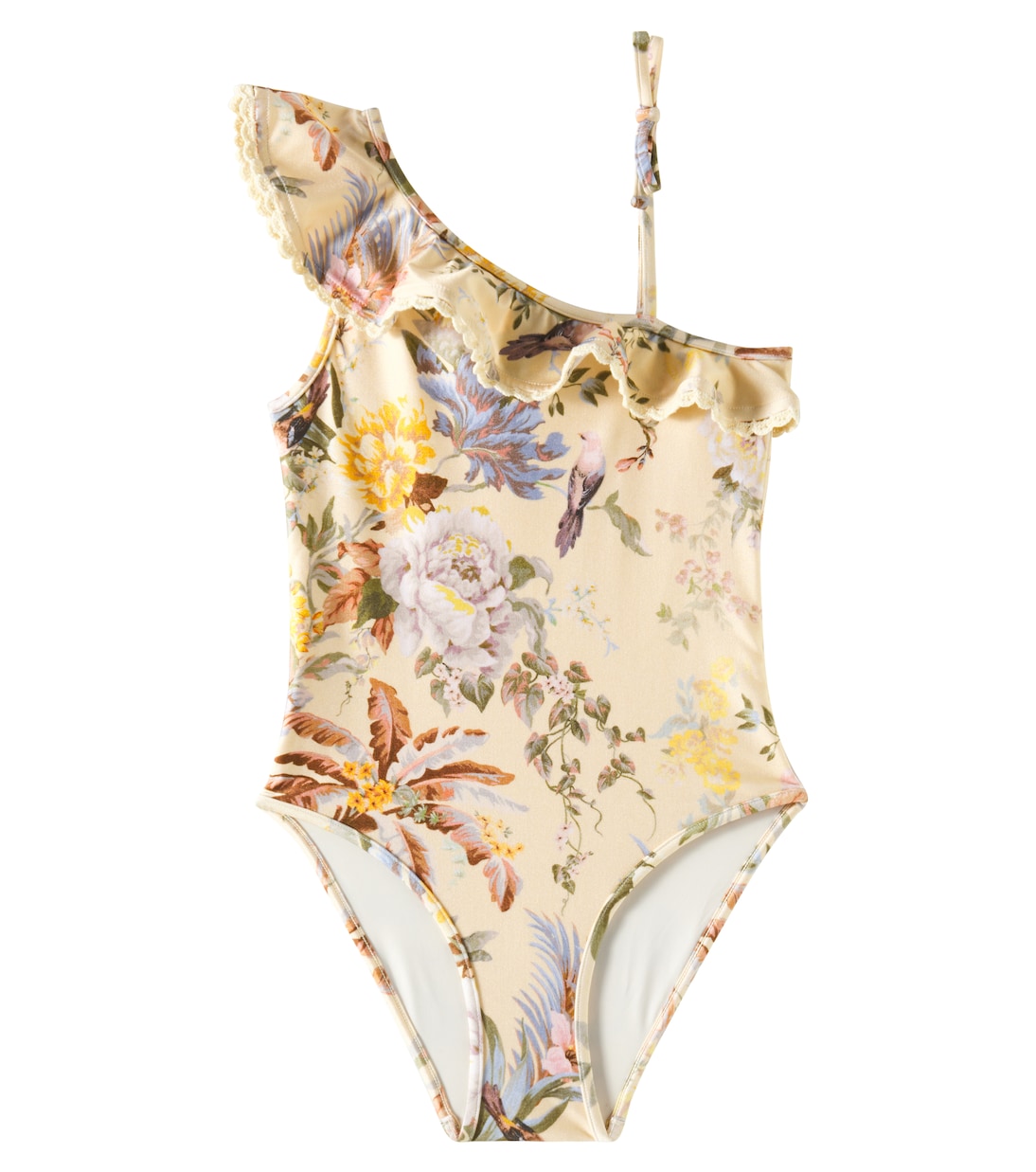 

Купальник с рюшами и цветочным принтом из таллоу Zimmermann Kids, Cream Multi Floral