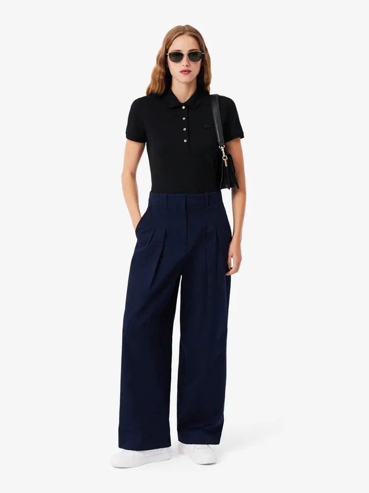 Футболка поло LACOSTE Slim Fit, Black — фото 4