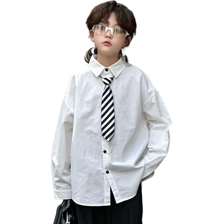 

Детская повседневная рубашка с лацканом Lapel Moderate EASTERN CAMEL, белый