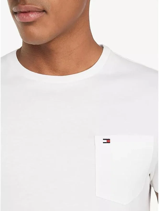Футболка Tommy Hilfiger Essential Short Sleeve Cotton Crewneck Pocket, ярко-белый — фото 3
