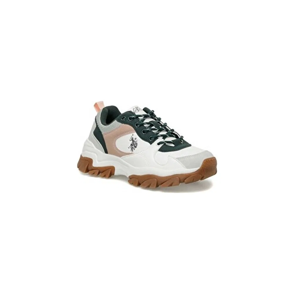Детские кроссовки с шнуровкой, белые, модель Tracky 3pr U.S. Polo Assn — фото 2