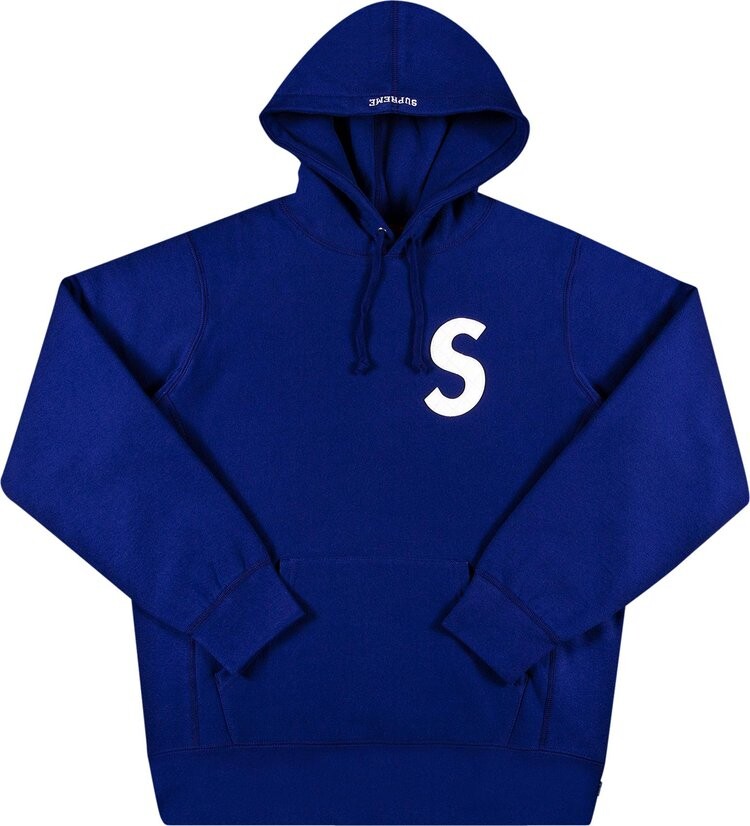 

Толстовка Supreme S Logo Hooded Sweatshirt 'Dark Royal', синий
