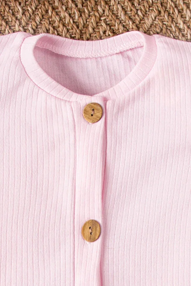 Детский комбинезон для девочек хлопковый Mai Perla, Pink — фото 4