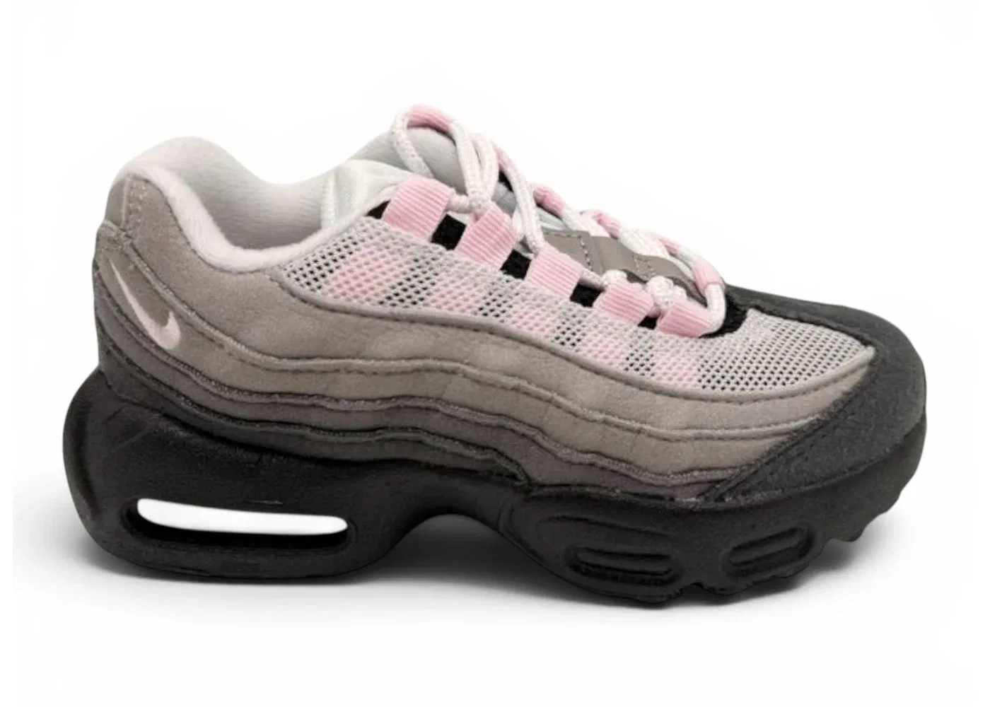 Детские кроссовки с контрастными вставками Nike Air Max 95 Pink Foam, Black/Pink Foam/Medium Grey