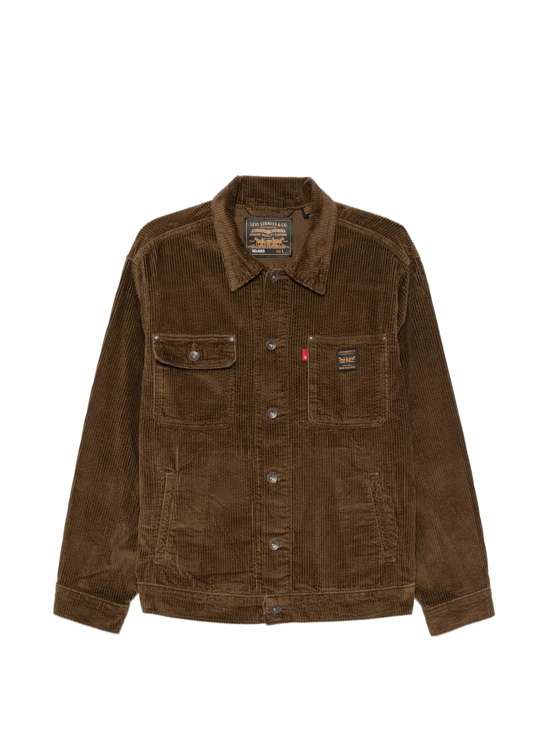 Куртка-рубашка вельветовая, коричневая Levi's, коричневый