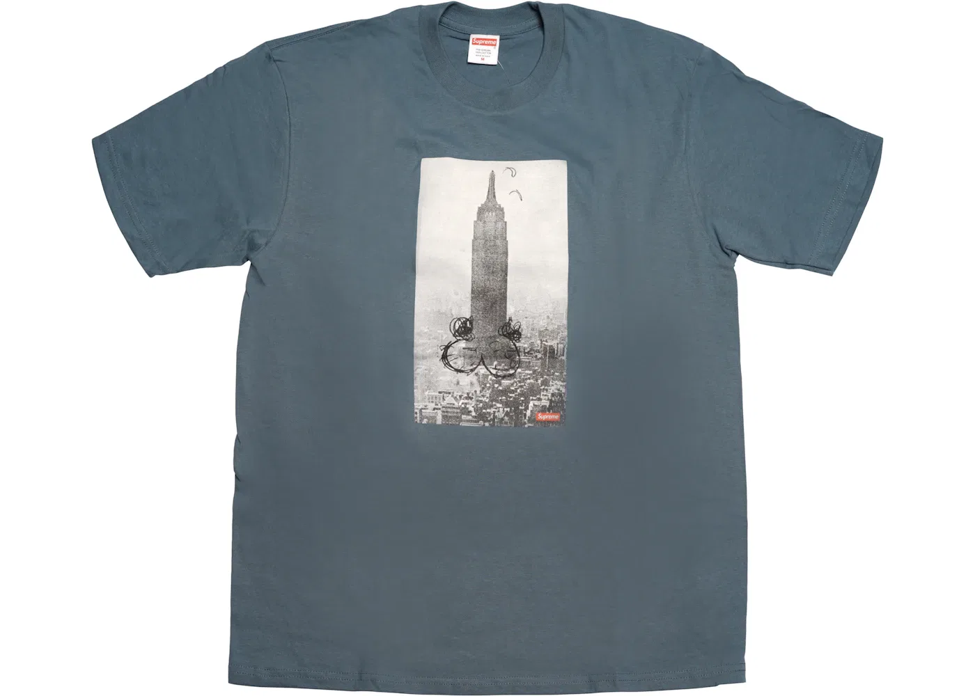 Мужская футболка с принтом Supreme Mike Kelley The Empire State Building Tee, Slate