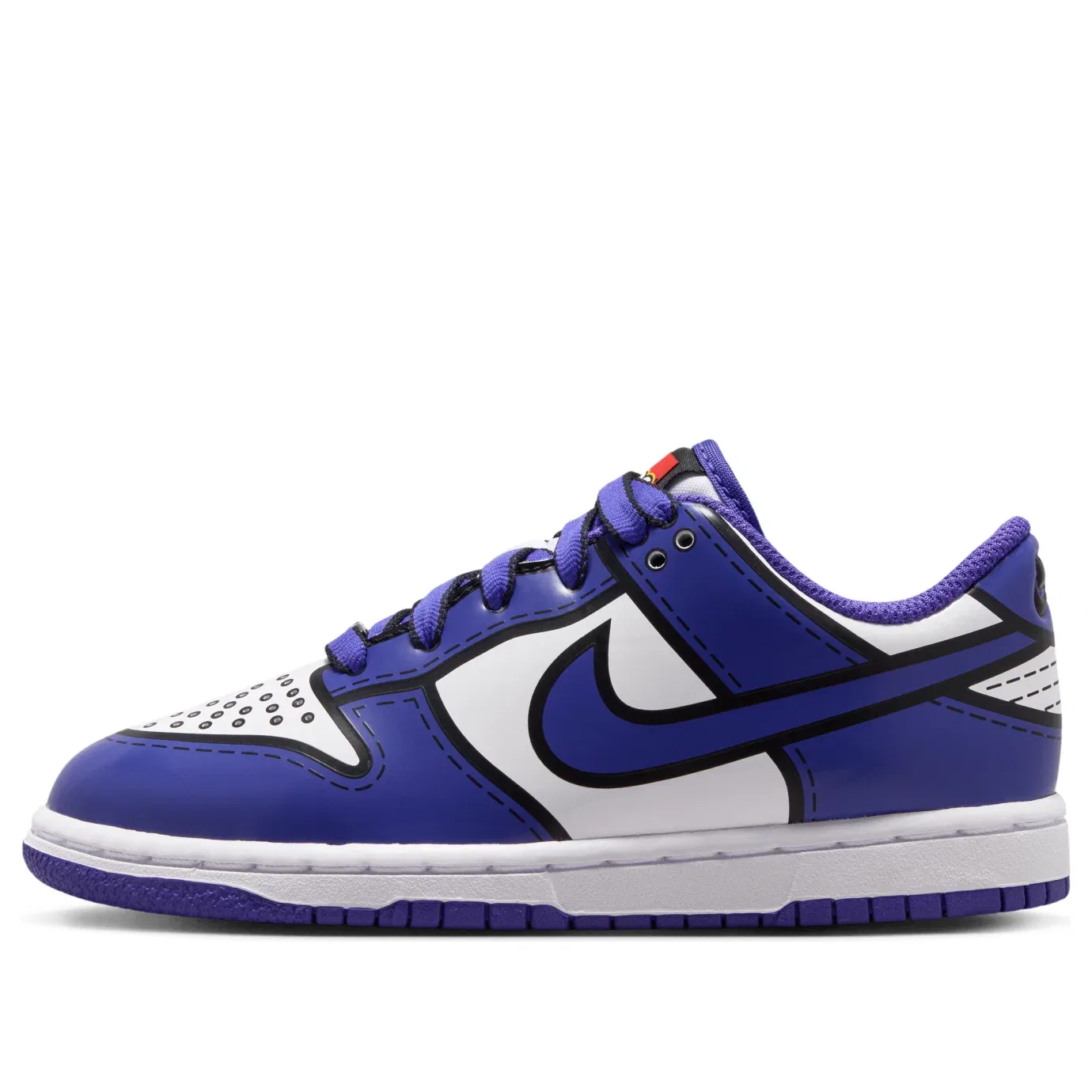 Детские кроссовки с принтом Nike x LEGO Dunk Low, фиолетовый