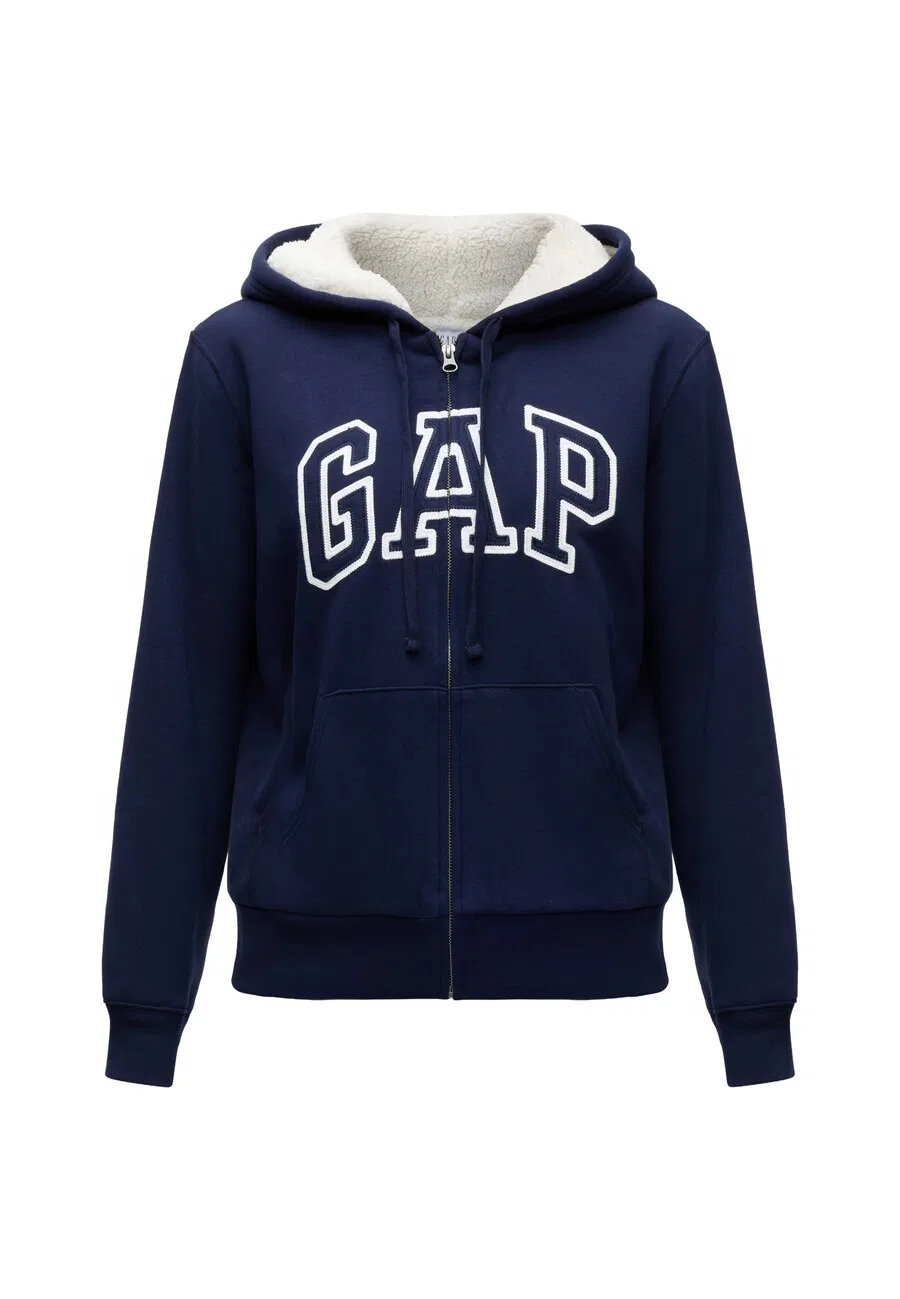 Толстовка на молнии GAP 'V-FRANCHISE HERITAGE' темно-синего цвета