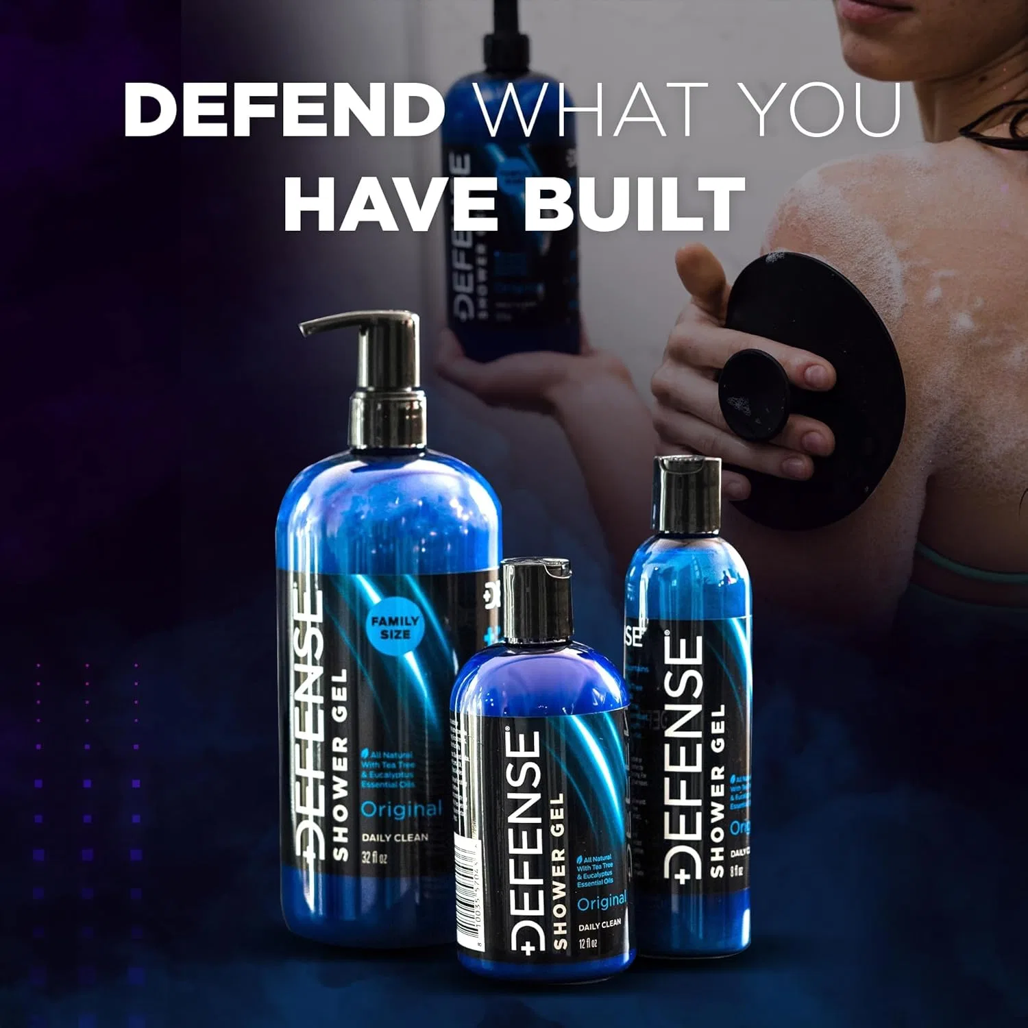 Гель для душа Defense Soap с маслом чайного дерева, эвкалиптом, розмарином и алоэ вера, 950 мл — фото 3