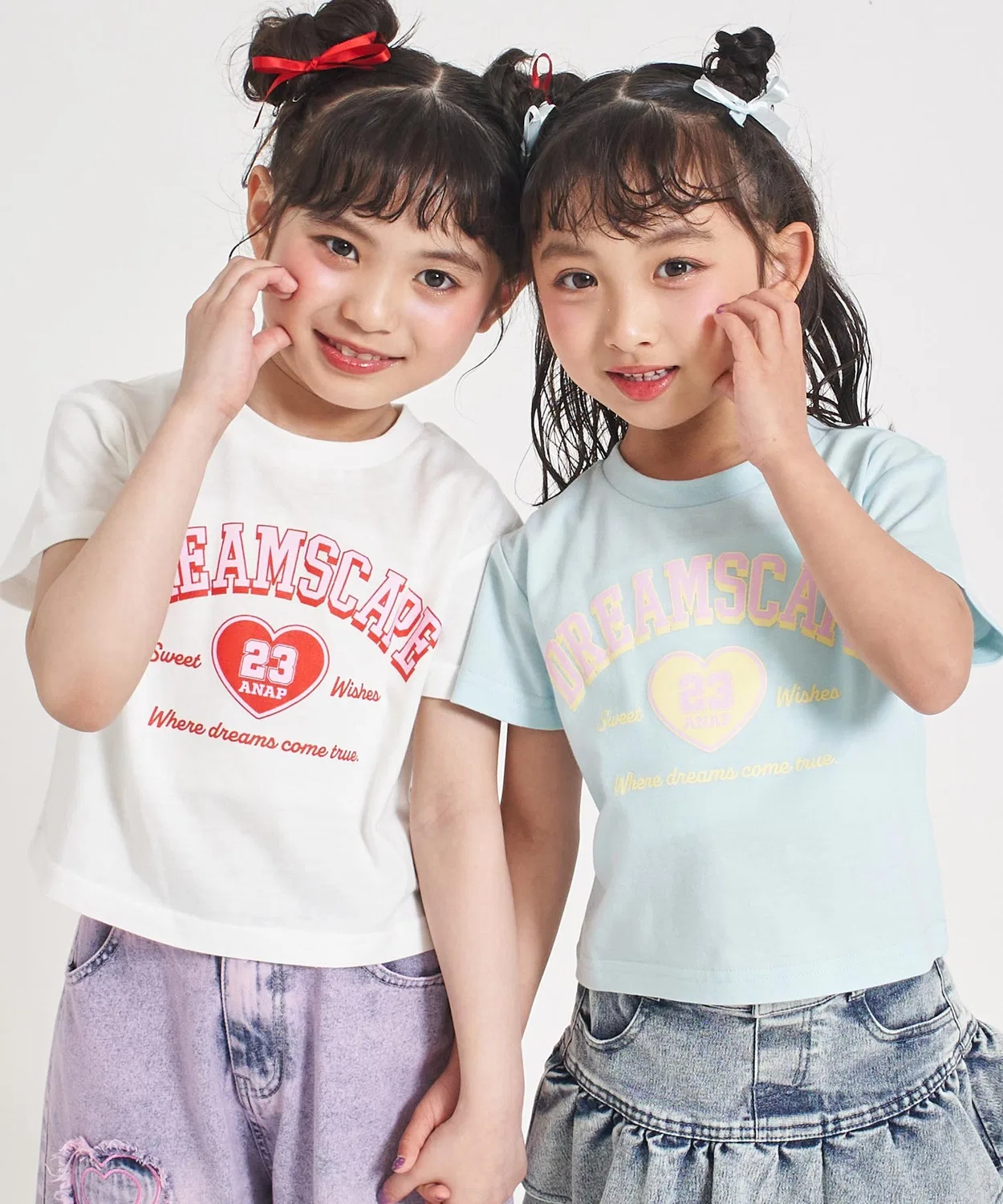 Детская футболка с принтом College Heart Print ANAP kids, Белый — фото 3