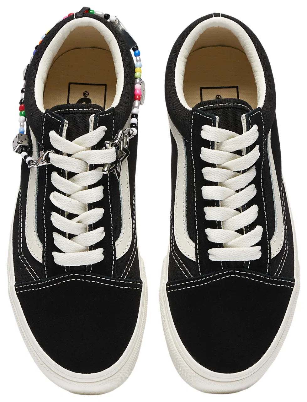 Кроссовки для мальчиков Old Skool Vans, цвет Marshmallow/Charms Black — фото 4