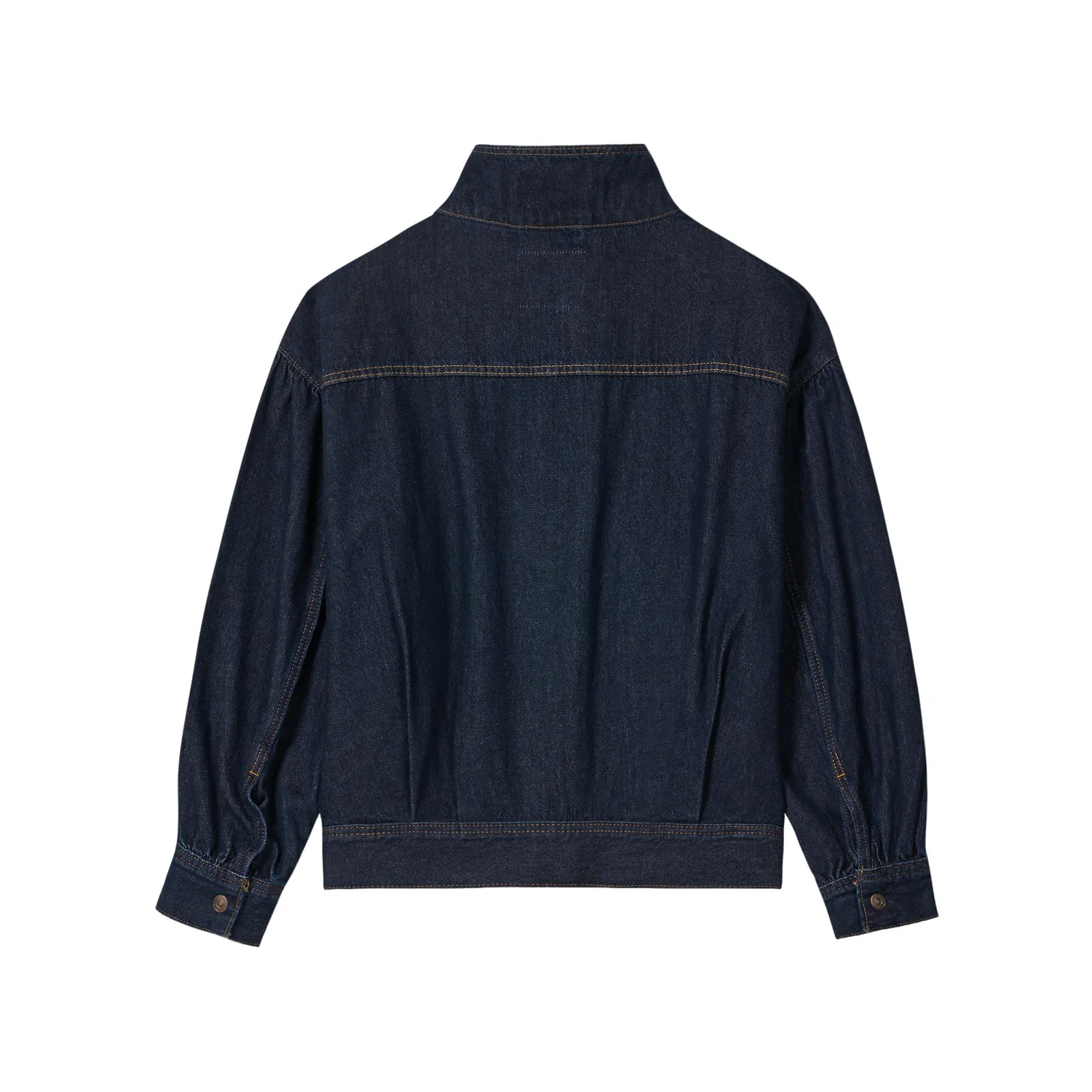 Женское джинсовое пальто с воротником-стойкой Levis, Dark Blue — фото 3