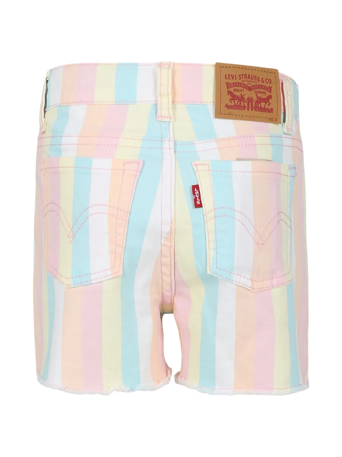 Levi's Джинсовые шорты в полоску, белые — фото 3