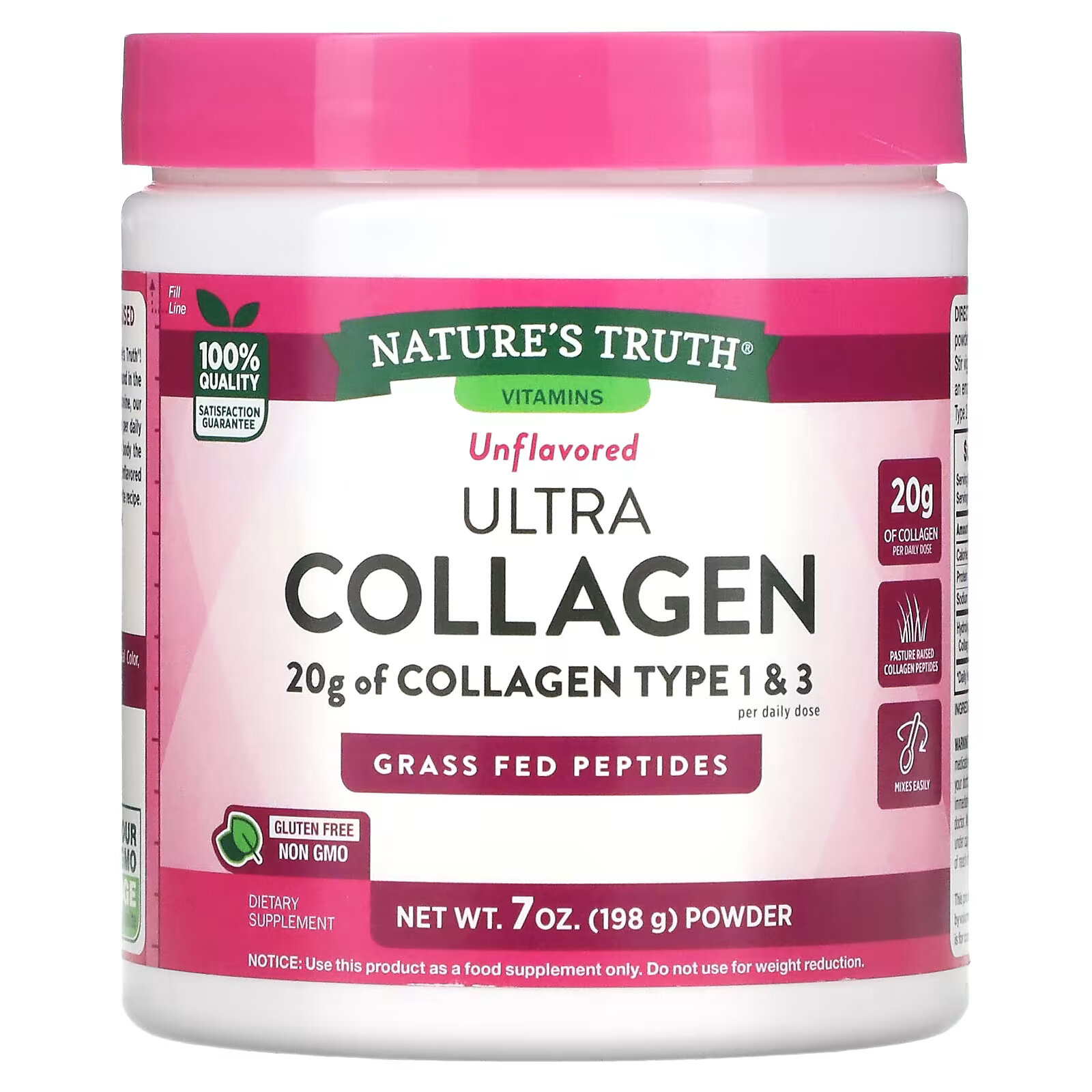 

Nature's Truth, Ultra Collagen Powder, без добавок, 198 г (7 унций)