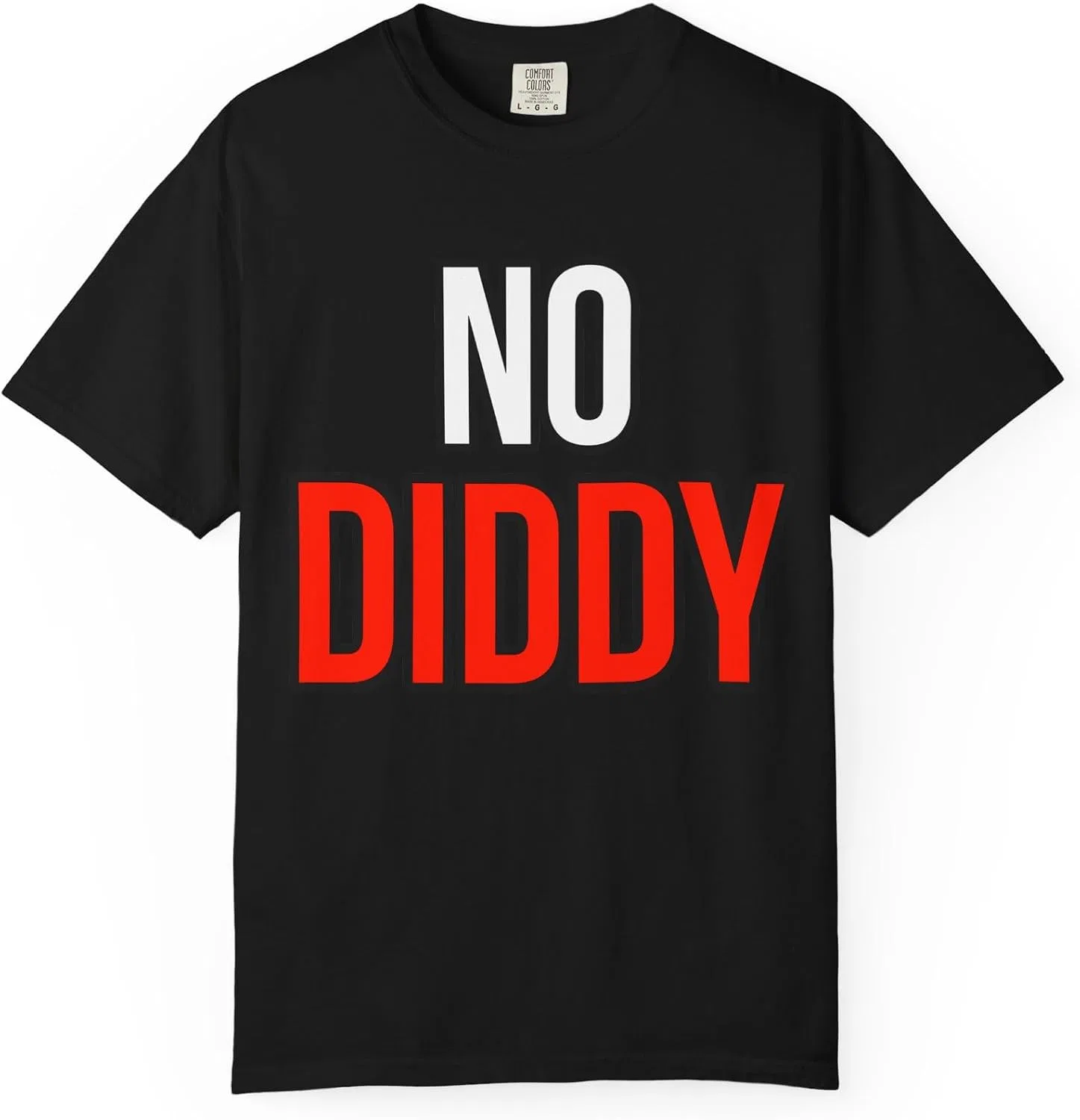 Футболка с принтом No Diddy Comfort Colors, Black