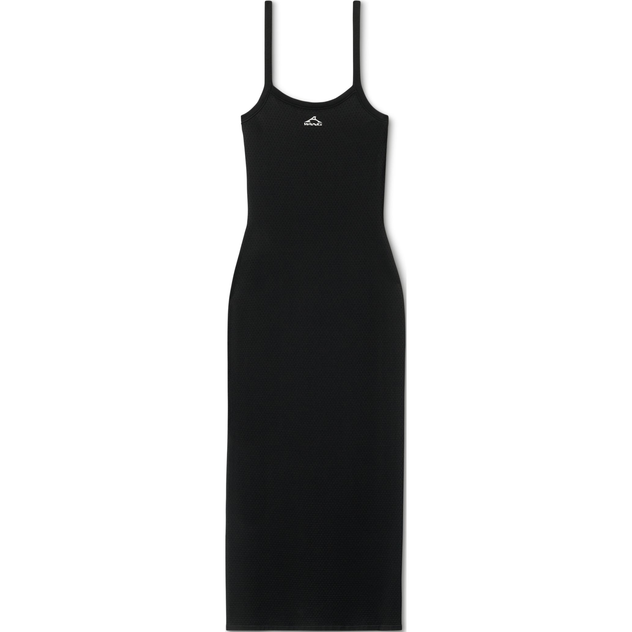 

3D логотип Mesh платье миди без рукавов Alexander Wang, черный