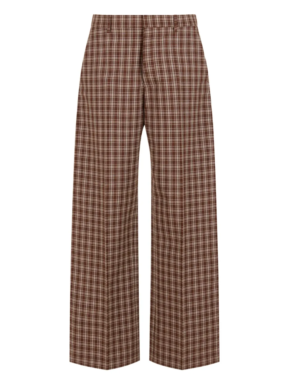 

Клетчатые брюки-клеш Marni, коричневый