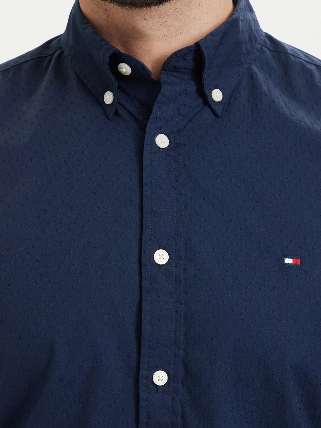 Мужская рубашка стандартного кроя Pop Small Tommy Hilfiger, темно-синий — фото 4