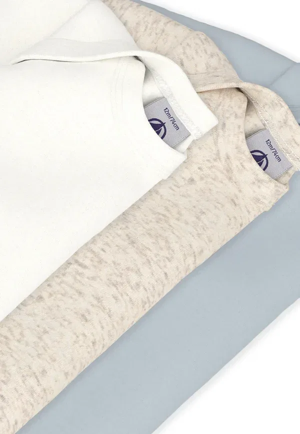 Комплект из 3 боди хлопок Bebe cote Petit Bateau multi-coloured, мультиколор — фото 3