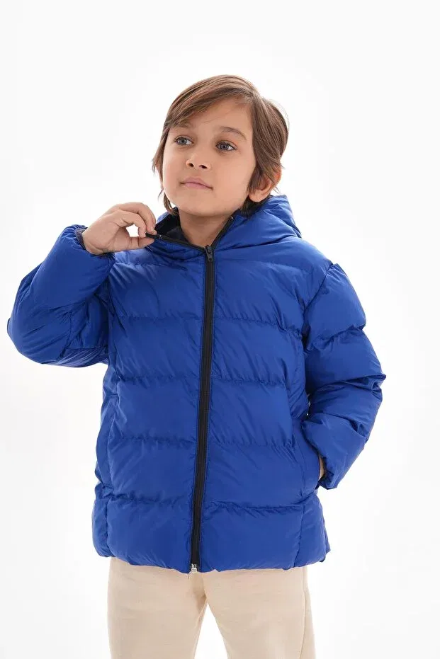 Детское зимнее пальто для девочек с капюшоном Mina, Blue